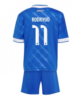 Real Madrid Rodrygo Goes #11 Maglia Gara Terza Repliche 2025-26 Bambino Maniche Corte